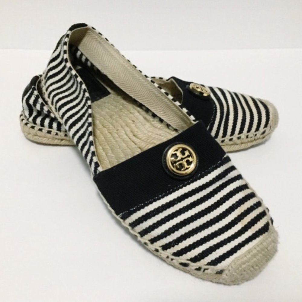 Tory Burch Striped Espadrilles Size 9